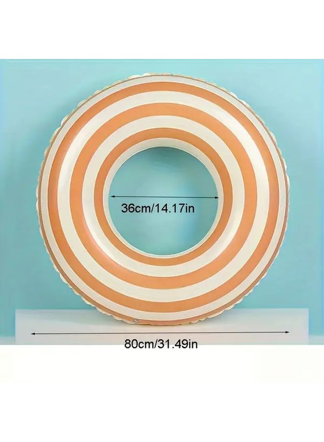 Blue Retro Lollipop Swimming Ring Inflatable Pool Float - Image 3