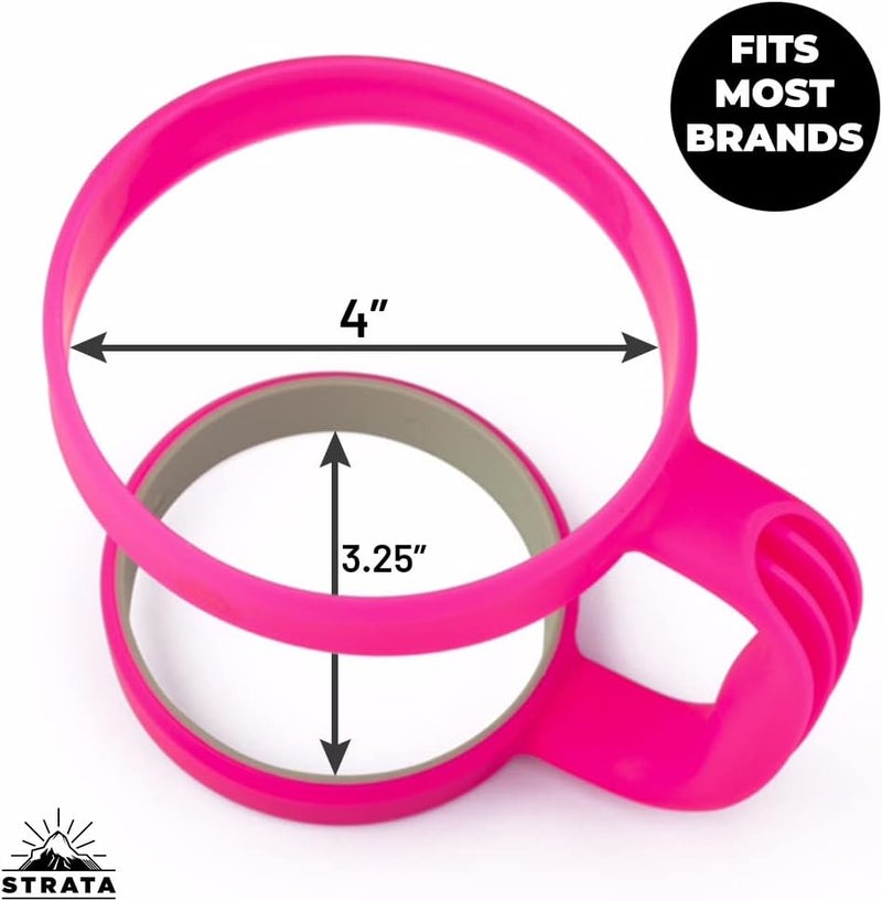 STRATA CUPS 30oz Tumbler Handle (PINK) Available For 30oz YETI Tumbler, OZARK TRAIL, Rambler Tumbler- BPA FREE - Image 2