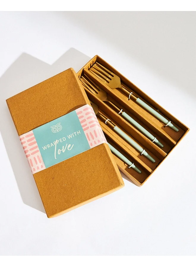 Chumbak Essentials Meal Forks Blue (Set of 4)
