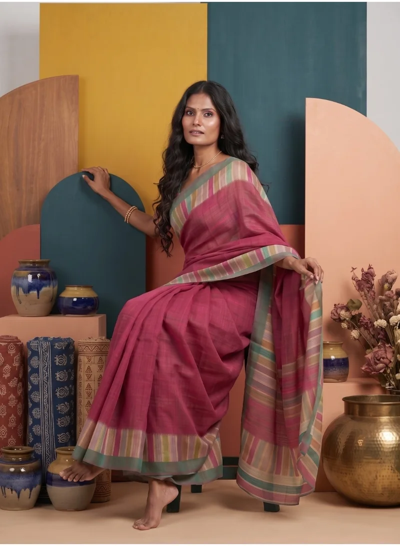 Nool  Retro Art Silk Saree with Unstitched Blouse Material for Women | Best Price UAE