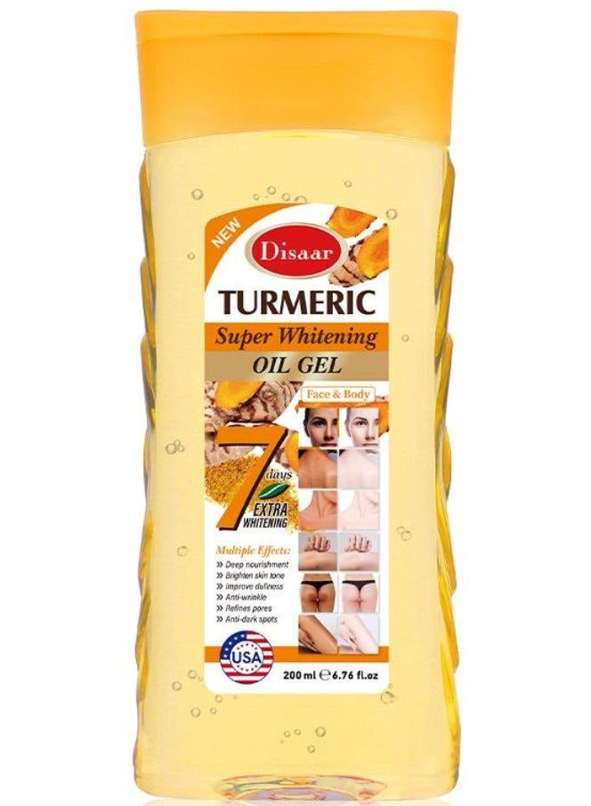 Disaar Turmeric Super Whitening Oil Gel Face And Body 200 ml