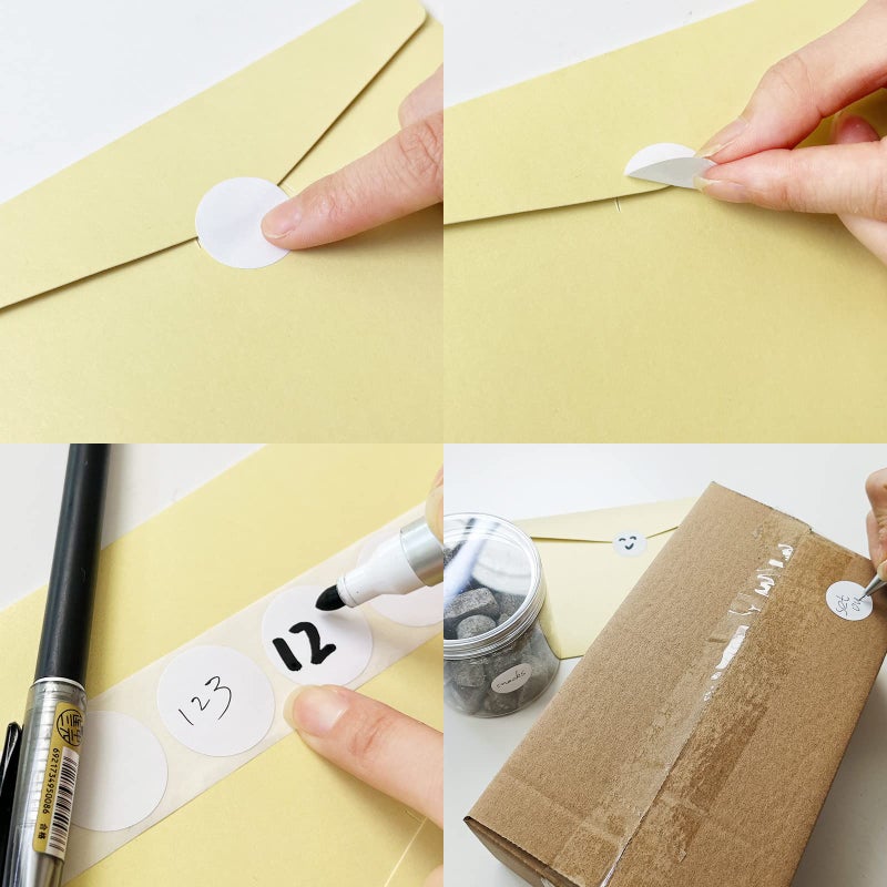 STARLIBOO White Dot Stickers, 1 inch Blank Circle Stickers, 1000Pcs White Round Price Sticker, Writable for Office, Garage Sale,Yard Sale (2Rolls) - Image 3