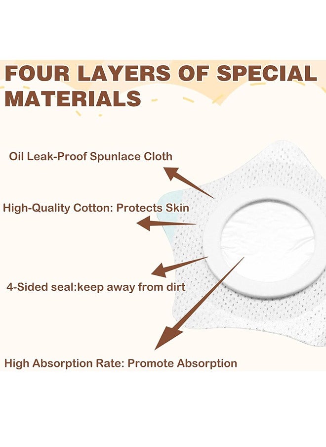 Arabest - 20 Pcs Castor Oil Pack Wrap, Star Ahape Castor Oil Patches, Self-Adhesive Castor Oil Compress Wrap Pads - Image 1