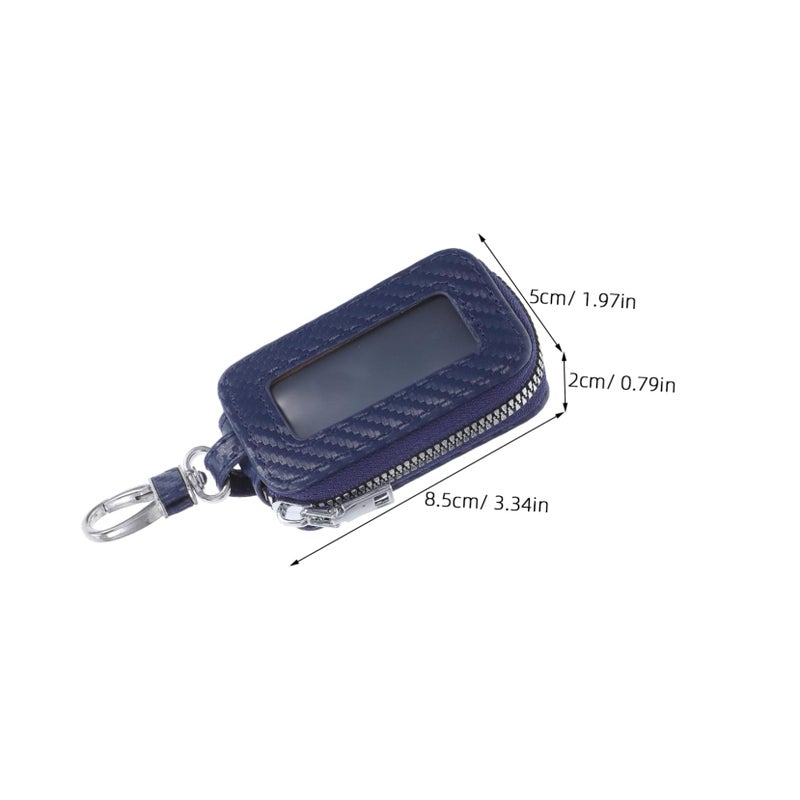 Universal Car Key Fob Case Waterproof PU Leather Keychain Holder for Remote Key Storage - Image 3