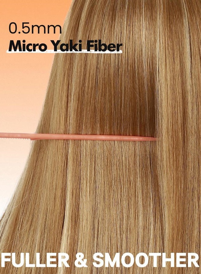 WIGNEE Blonde Wig with Fringe - Tiered Straight Haircut Blonde Wig Long for Women Natural Realistic Hair Synthetic Heat Resistant Wigs for Carnival / Theme Party - Image 3