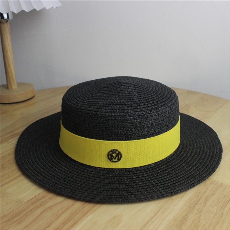 Rhinestone Cowboy Hat Ethnic Style Sun Protection Linen Fabric