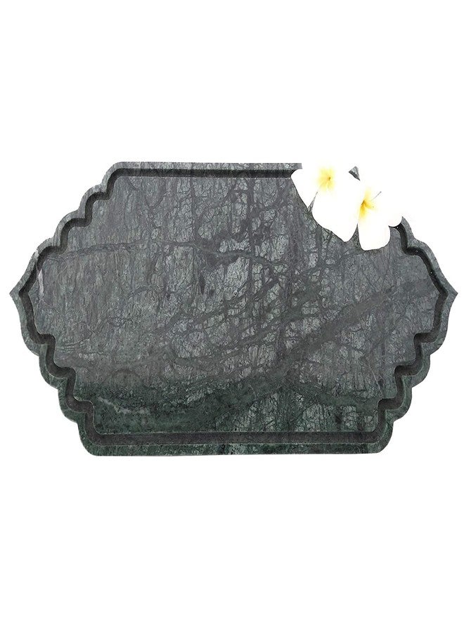 Stone Essential Green Marble Platter / Food Serving Tray for Kitchen, Dining and Gift - Image 5