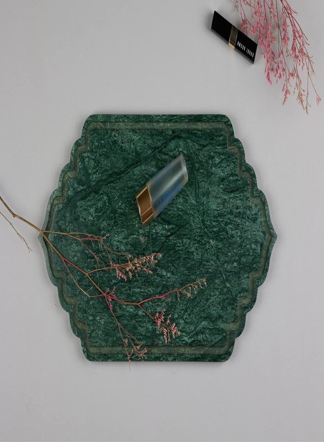Stone Essential Green Marble Platter / Food Serving Tray for Kitchen, Dining and Gift - Image 4