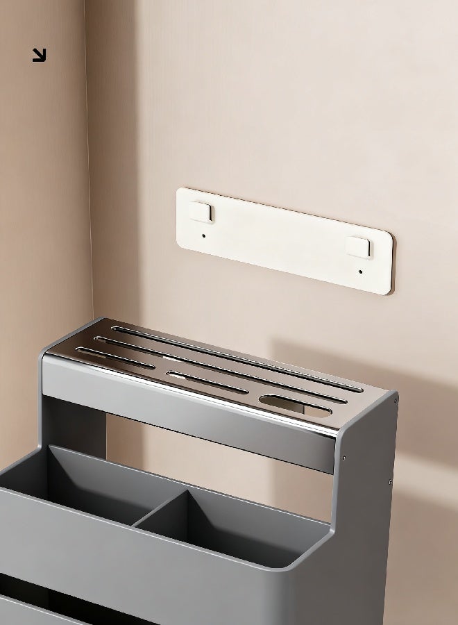 هومستر قائمة المنتجات ذات الصلة متعددة الوظائف تخزين المطبخ سكين وقف وحامل عصي الطعام, لا تحتاج إلى تجميع, سعة كبيرة, سكين وقف, مكافحة الانزلاق, أداة تخزين طاولة المطبخ رمادي - Image 5