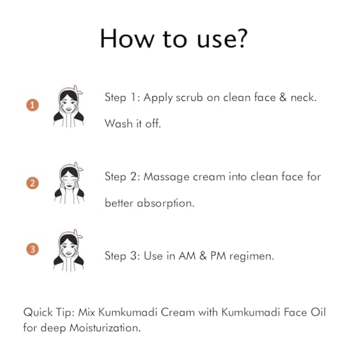 Inveda Combo of Kumkumadi Tailam Face Cream and Kumkumadi Tailam Face Scrub for Natural Glowing Face,150ml - Image 4