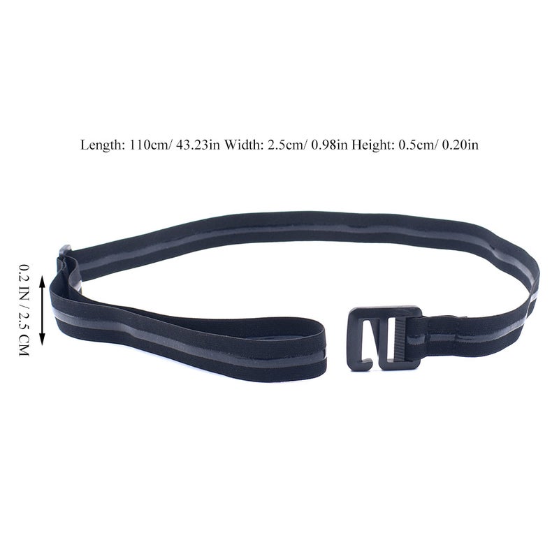 Adjustable Unisex Shirt Stay Belt Non-Slip Anti-crease Belts for Formal Wear Professional Attire (2.5cm Plastic Hook Buckle) - Image 2