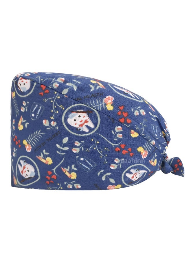 NIBEMINENT Surgical Scrub Cap Printing Medical Working Hat  Cotton Women Men Beautician Dust Proof Cooking Chef Nurse Head Caps