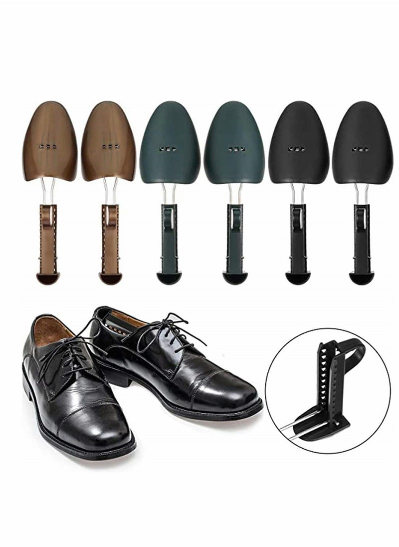 SYOSI - Shoe Tree, 3 Pairs Practical Plastic Adjustable Length Men Shoe Tree, Shoe Stretcher Boot Holder Organizers Boot Holder, Shoe Shaper Form Toe Crep Protect (Random Color) - Image 1
