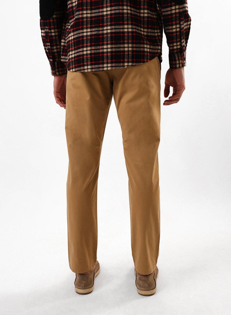 Dennis Lingo Men's Khaki 100% Cotton Full Chinos Slim Fit Trouser - Image 3