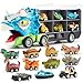 JOYIN 13 in 1 Dinosaur Toys for Kids 35 Triceraptor Dinosaur Truck with 12 Pull Back Cars Birthday Gifts Toys for 3 4 5 Year Old Boy Transport Carrier Truck for Toddlers 34 Years - Image 3