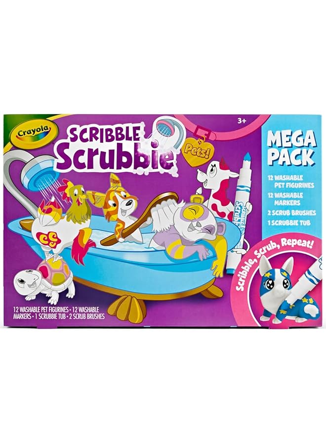 Crayola Scribble Scrubbie Pets Mega Set 2.0 38Cm Blue 747481 - Image 1