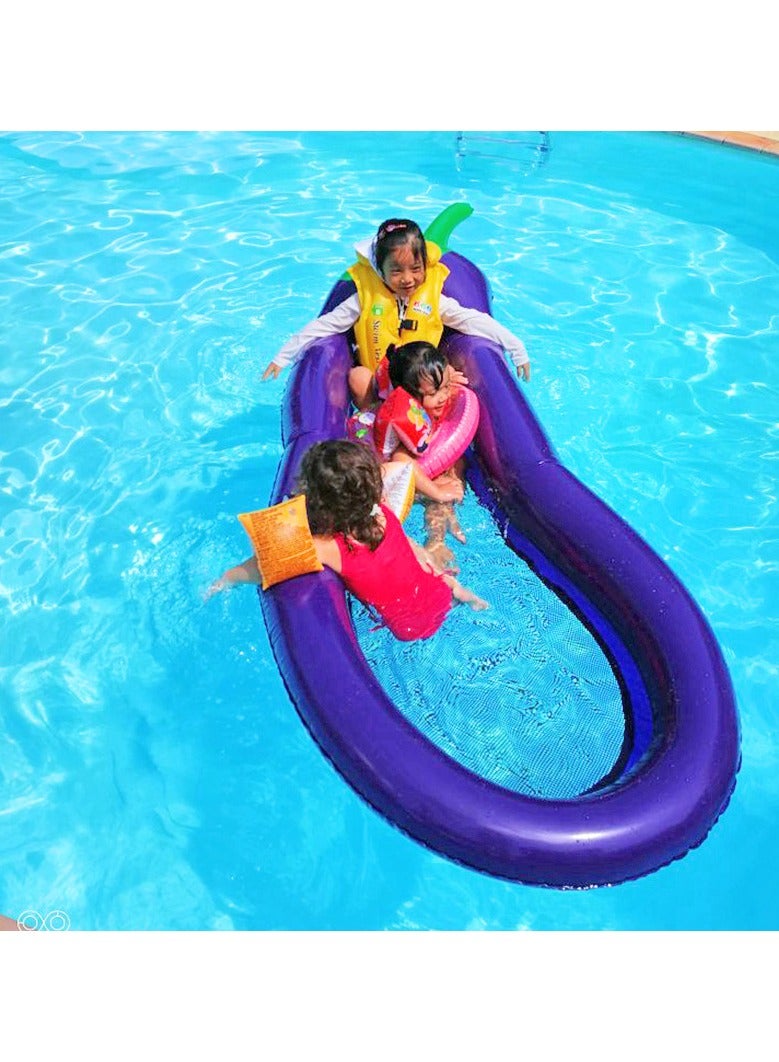 عام أسباط رغيفية عظيمة في شكل الباذنجان للسباحة في الماء للأطفال والبالغين. هذه الأسباط можно استبدالها بسرير طفو في البحر. كما تتوفر حلقات سباحة شبكية وهي من أنواع الالعاب المائية. - Image 1