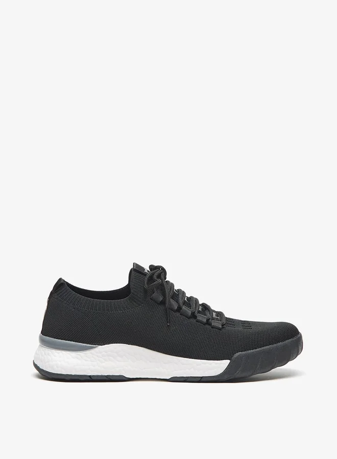 LBL by Shoexpress Textured Low Ankle Lace-Up Sneakers