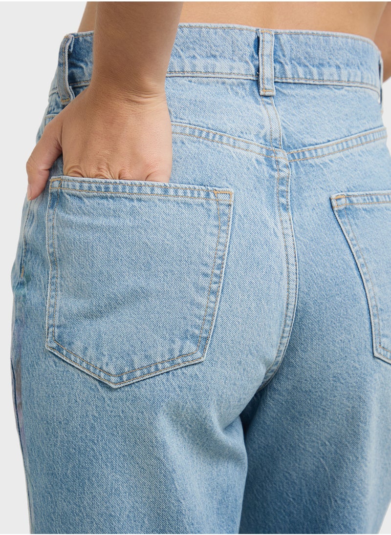 ONLY - Floral Wide Leg Jeans - Image 1