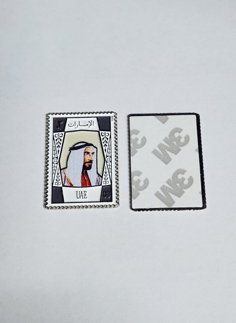 Acnor UAE Sheikh Zayed Metal Sticker – Premium Collectible Souvenir with 3M Adhesive for Cars, Laptops, Mobiles & Gifts - Image 2
