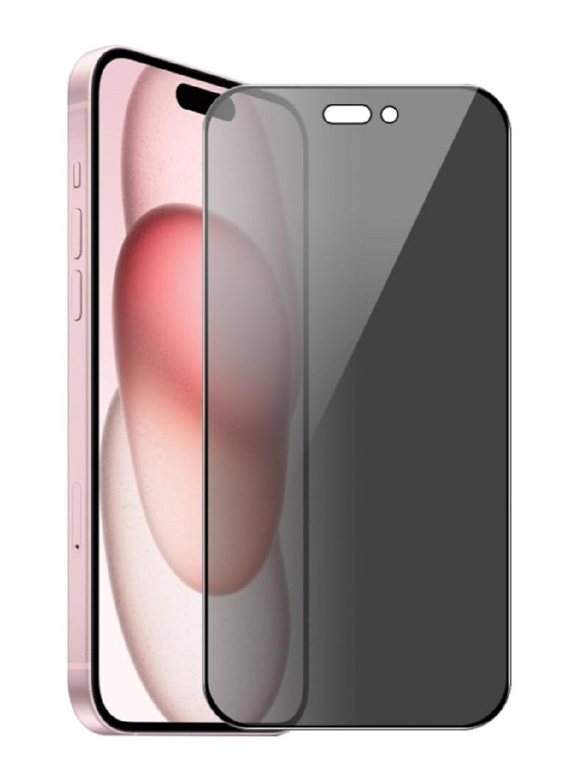 we3 Tempered Glass Screen Protector Anti-Spy Privacy Designed For iPhone 15 Full Glue Edge to Edge Full Screen Coverage And Bubble Free - Image 1