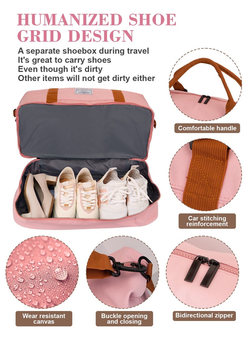 URbazaar Travel Duffle Bag, Waterproof Weekender Bag Carry On Tote Bags for Women, Travel Essentials Sport Gym Bag for Men, Overnight Bag Luggage Bag with Trolley Sleeve - Image 4