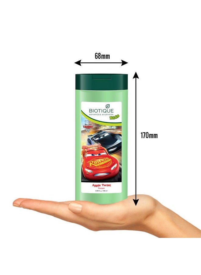 Biotique Bio Apple Twist Shampoo For Disney Kids, 180Ml  - Image 3