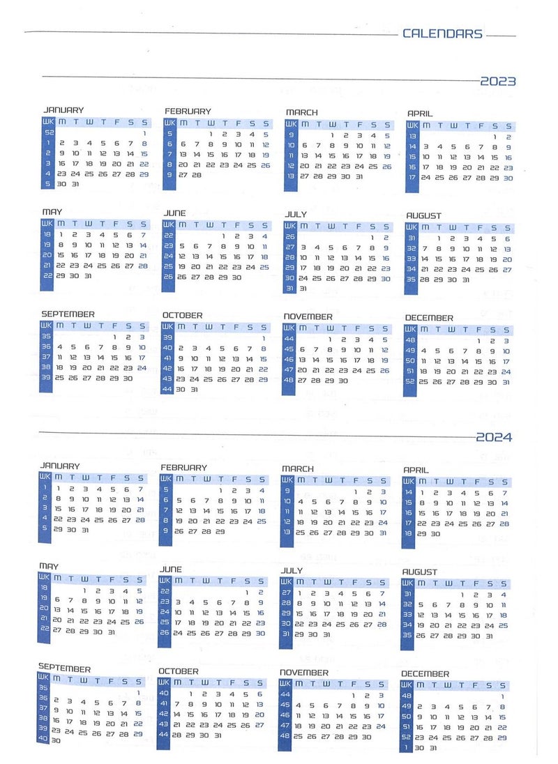 Psi - 2023 Daily Diary A5 Size Black Hard Cover - Image 1