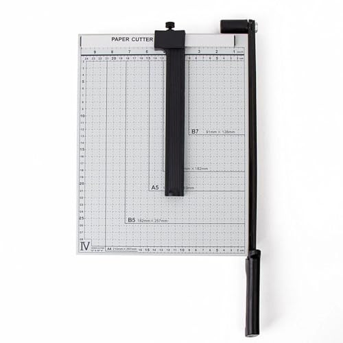 EDMBG A4 Guillotine Paper Cutter with Metal Base, (12" x 10" inch top), Paper Trimmer with Multi Sheet Capacity, Heavy Duty Blade for Photo Craft Cardstock, Large Paper Cutter for Home or Office - Image 2