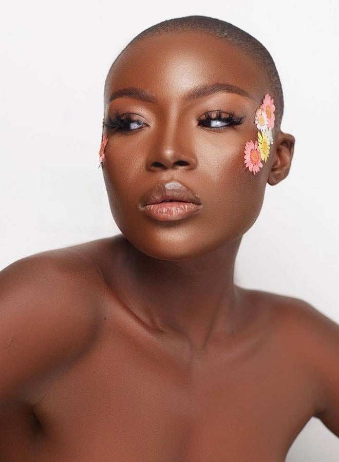 Neva Nude Indio Empress Yellow Pink Summer Spring Real Dried Pressed Flower FaceStix Face Stickers Ready To Wear, Pink/Yellow/White, One size - Image 2