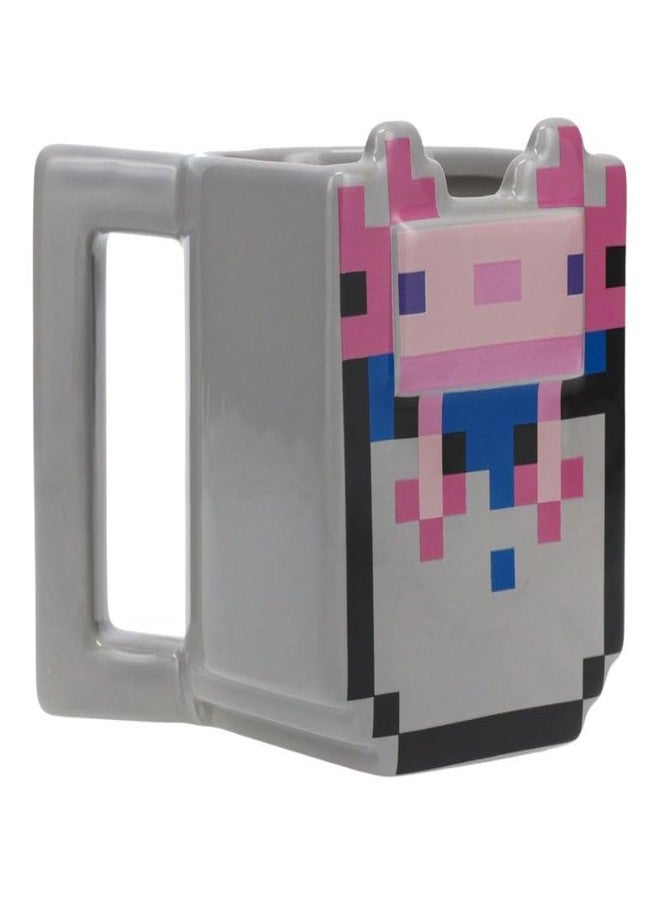 Paladone Bucket of Axolotl Mug - Officially Licensed Minecraft Merchandise, Ceramic Coffee Cup, Gift for Gamer, Collectible Novelty Mug 400ml - Image 2