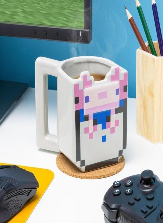 Paladone Bucket of Axolotl Mug - Officially Licensed Minecraft Merchandise, Ceramic Coffee Cup, Gift for Gamer, Collectible Novelty Mug 400ml - Image 5