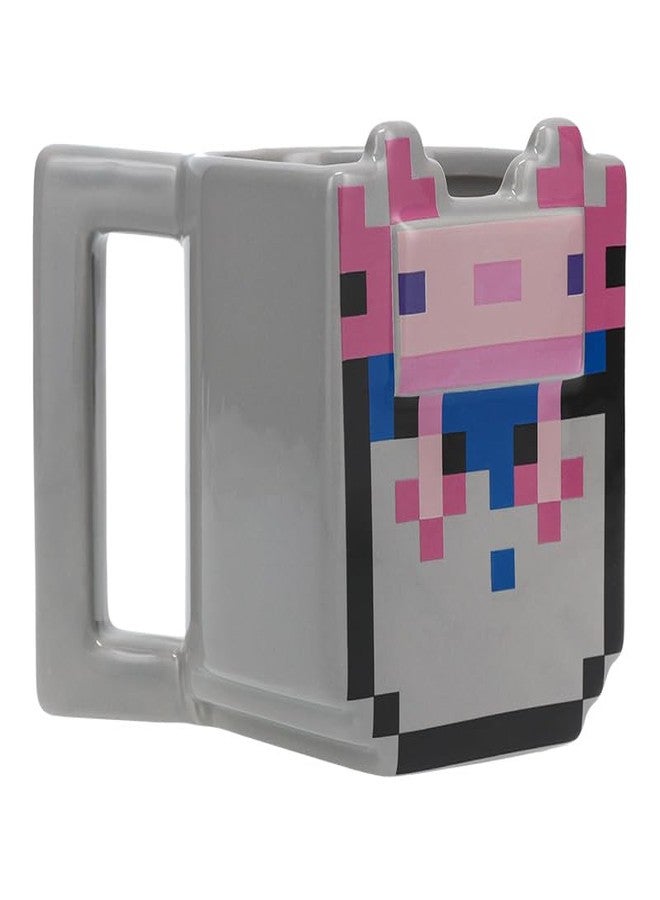 Paladone Bucket of Axolotl Mug - Officially Licensed Minecraft Merchandise, Ceramic Coffee Cup, Gift for Gamer, Collectible Novelty Mug 400ml - Image 4