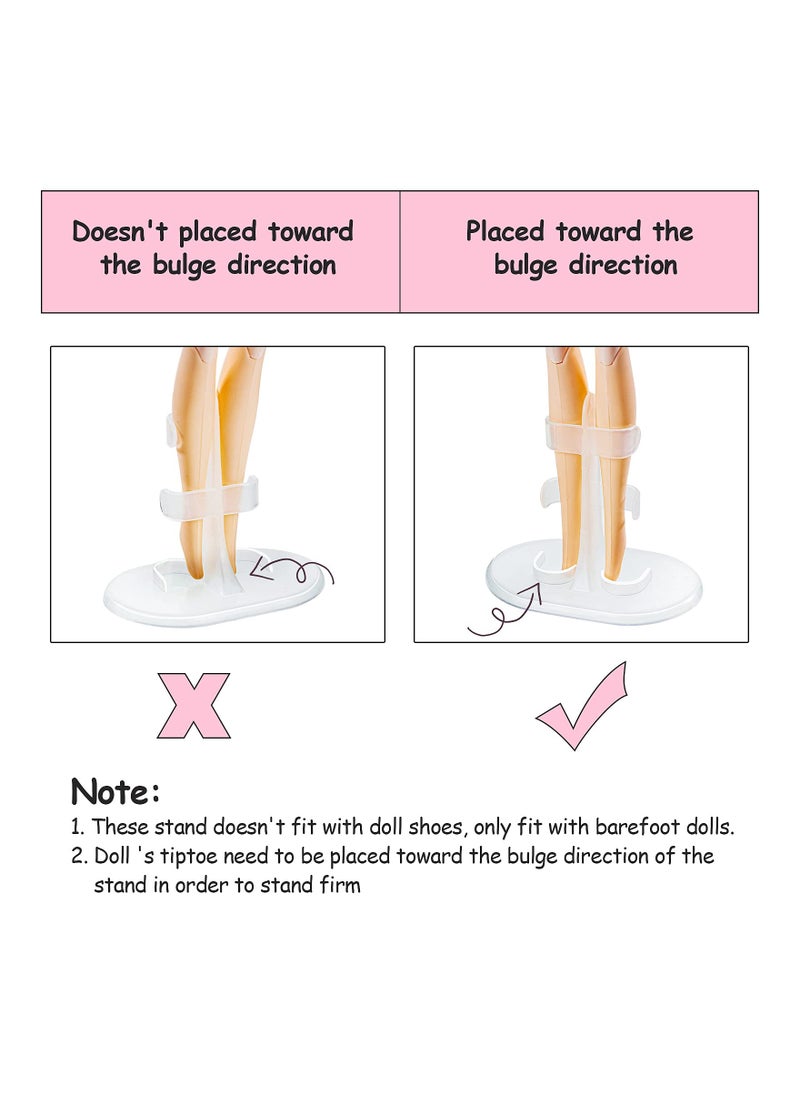 SYOSI Doll Stand Support, 20 Pieces Transparent Plastic Mini Doll Stand Display Holder Action Figures Accessories for 11.5 Inch Dolls Transparent Stand Support for Dolls Mini Display Holder  - Image 5