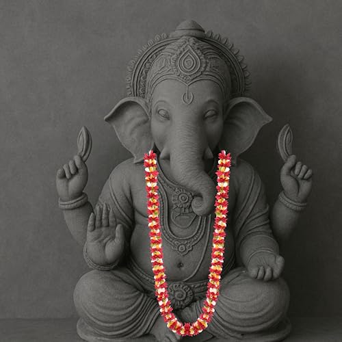Daedal Crafters Artificial Chintamani Flower Garland for Pooja Mandir, Mala for Photo Frame, Decorative Haar Mala for God Idols, Photo Frames of Ancestors, Pitra & Pooja Room Décor (40 inch) - Image 1