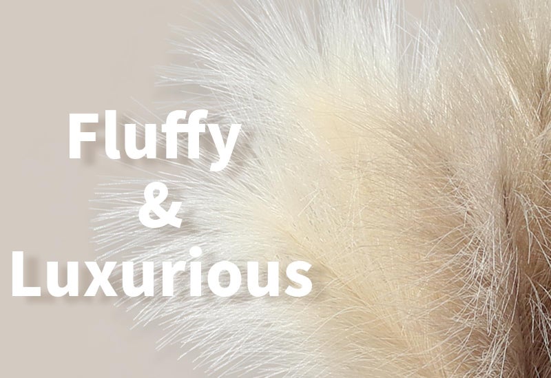 ZIFTY Faux Pampas Grass Decor 6-Pcs 17" Fluffy Artificial Pompous Grass Short Pompas Boho Decor Fake Flower Bulrush Reed Grass for Vase Filler Farmhouse Home Wedding Fall Decorations(Beige&Taupe) - Image 3