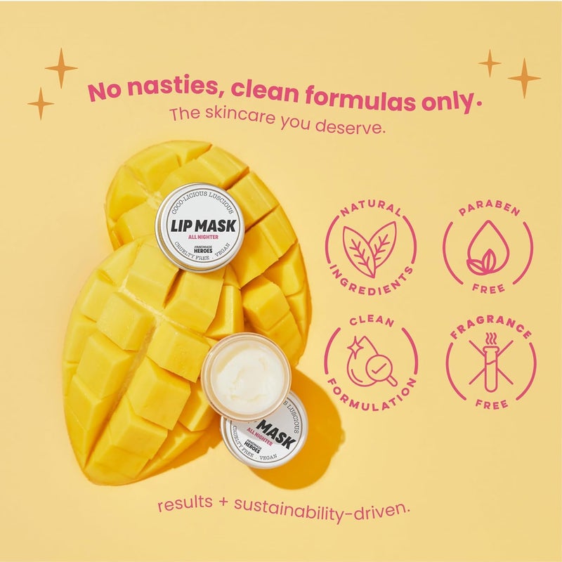 Handmade Heroes 100% Natural Tinted Lip Butter Sleeping Lip Mask Clean Petroleum Free Lip Moisturizer and Conditioner for Dry Lips Intensive Lip Balm and Lip Therapy Skin Care with Mango butter (Light Pink) - Image 3