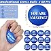 Oleitodh 96 Pieces Motivational Stress Balls 2 Inch Inspirational Stress Relief Ball Bulk Hand Exercise Balls Encouraging Blue Foam Balls Anxiety Small Balls with Quotes for Kids Adults Teens 12 Styles - Image 4