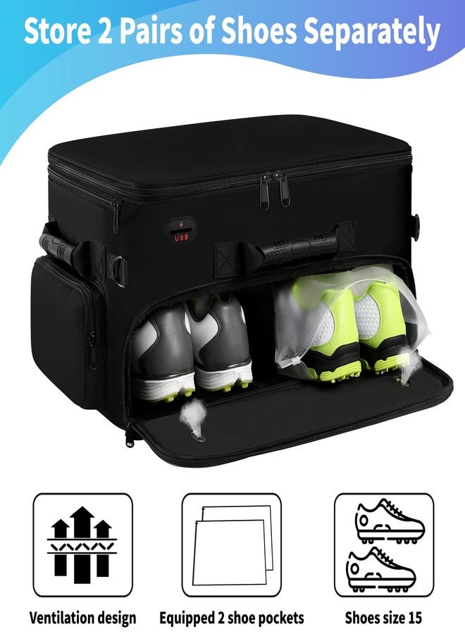 Mogplof Extra Large 2 Layer Golf Trunk Organizer, Golf Gifts for Men Golfers, 20"x 14"x 10" Water-resistant Car Durable Golf Organizer for 2 Pair Shoes, Balls, Tees, Clothes, Gloves, Accessories - Image 2