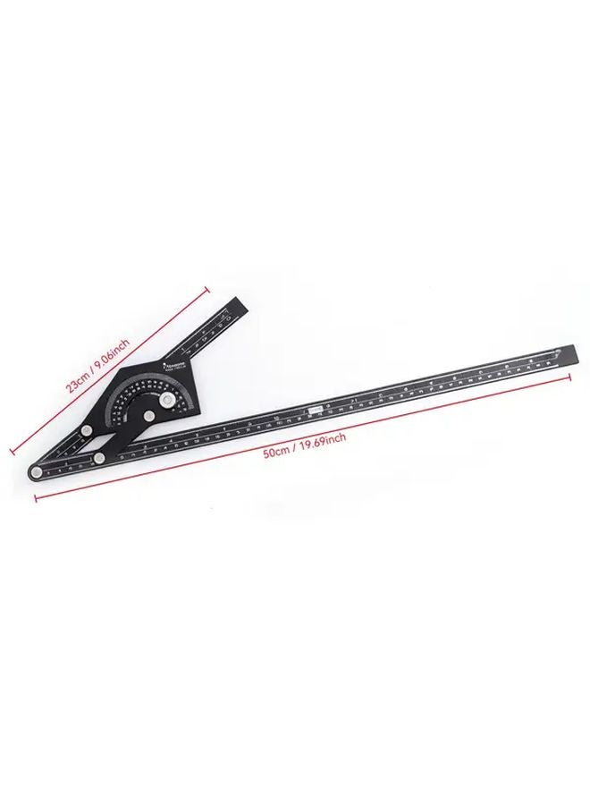 Heavy Duty Protractor Angle Measure With Bubble Level 230x500mm Iron Plate - Image 3