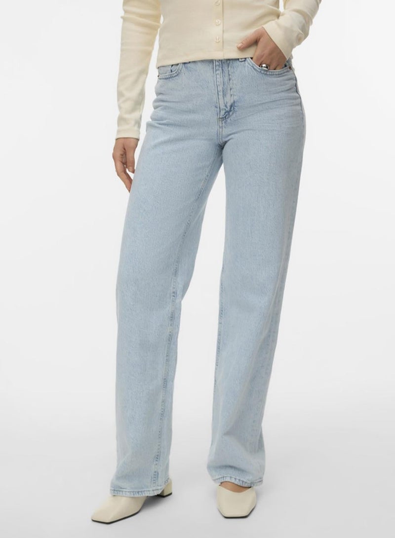 VERO MODA High Rise Wide Leg Jeans - Image 3