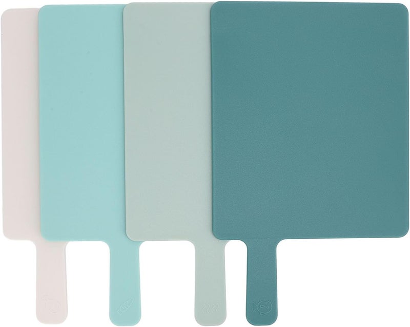 Zerodis 4PCS Plastic Cutting Board, Color Coded Chopping Set with Food Icons and Storage Stand, Ideal for Home Cooking and Outdoor Activities - Image 4