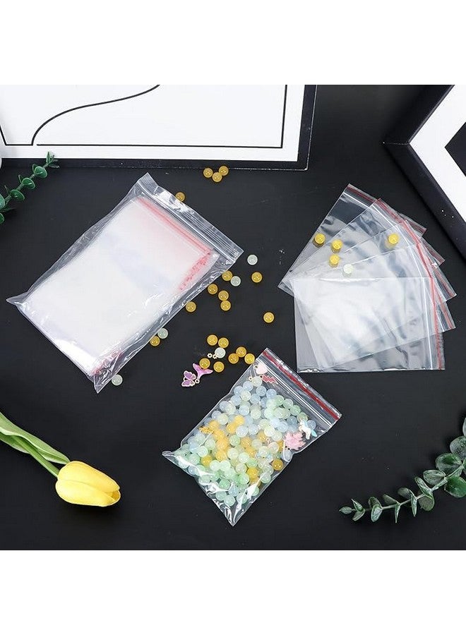 bvslf Polypropylene Zip Lock Pouch Bags Of 5 X 7 In Size, 100 Pieces, Transparent Reusable/Resealable Zip Lock Covers, 12.7 Centimeters, 7 Inches - Image 2