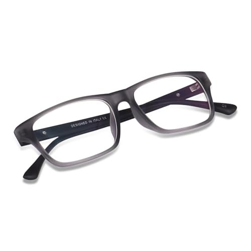 Peter Jones Grey Rectangular Unisex Anti Glare Computer/Gaming Glasses (6052GR) - Image 1