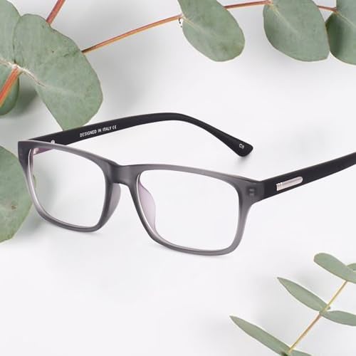 Peter Jones Grey Rectangular Unisex Anti Glare Computer/Gaming Glasses (6052GR) - Image 2