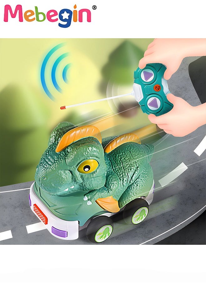 MEBEGIN - Toddler Remote Control Car, RC Cartoon Cars for Toddlers with Light Music,Toys Car Birthday Holiday Gift for Kids Age 3+ Years Old - Image 1
