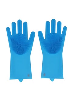 Home Pro HOME PRO 2 PCS MULTI FUNCTION CLEANING GLOVE  12.5*34CM BLUE  - Image 1