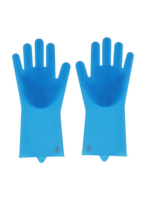 HOME PRO 2 PCS MULTI FUNCTION CLEANING GLOVE  12.5*34CM BLUE
