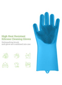 Home Pro HOME PRO 2 PCS MULTI FUNCTION CLEANING GLOVE  12.5*34CM BLUE  - Image 4