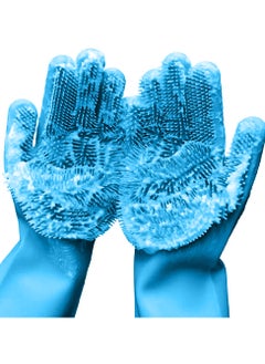 Home Pro HOME PRO 2 PCS MULTI FUNCTION CLEANING GLOVE  12.5*34CM BLUE  - Image 2